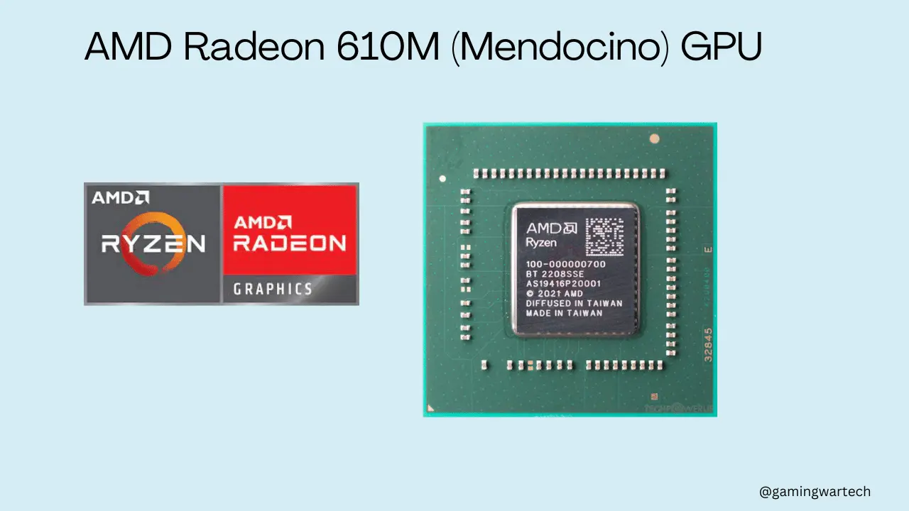 AMD Radeon 610M (Mendocino) Specs and performance